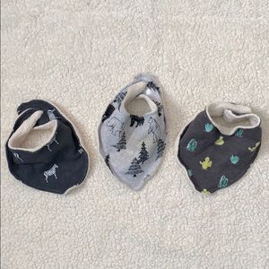 Handmade Sherpa lined drool bandanas